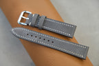 gray nubuck leather watch strap – photo 4