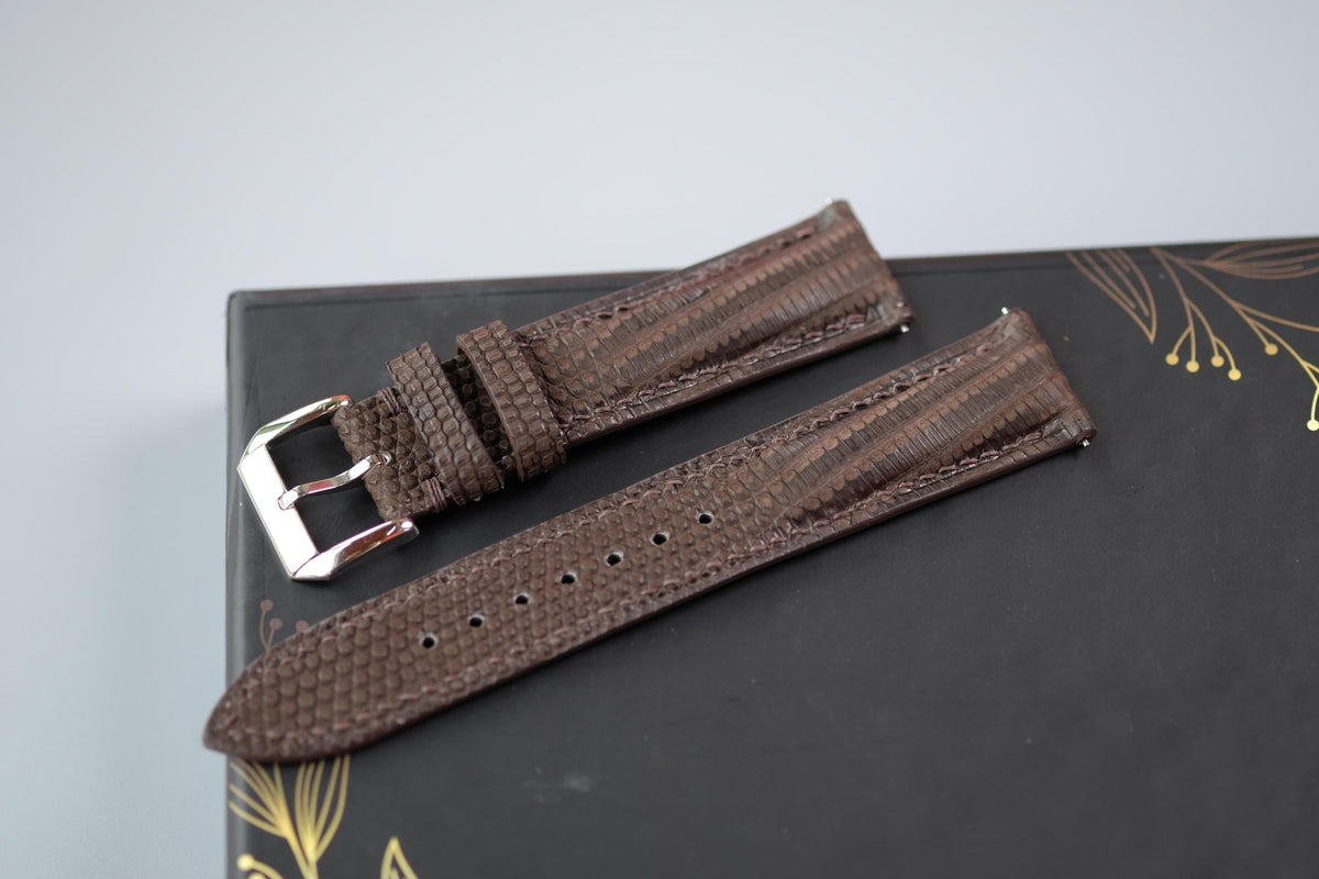 chocolate nubuck leather watch strap – photo 4