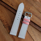 white pink epsom leather watch strap – photo 4