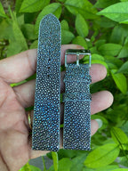 silver stingray leather watch strap – photo 4