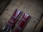 bordeaux alligator leather watch strap – photo 4