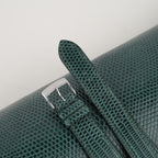 dark green lizard leather watch strap – photo 4