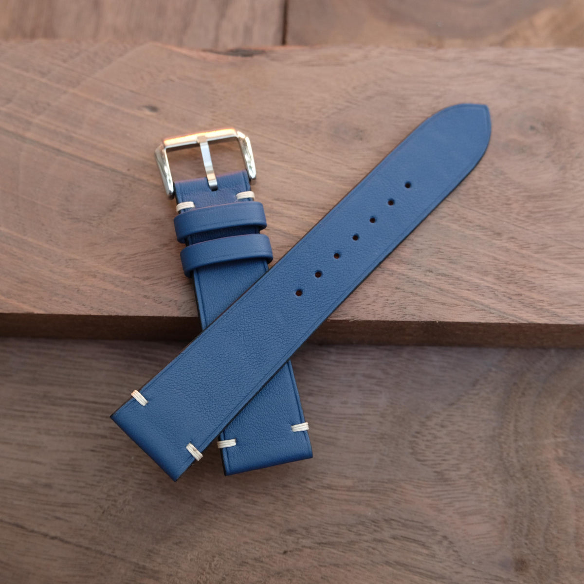 blue swift leather watch strap – photo 4