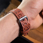 cognac brown alligator leather watch strap – photo 4