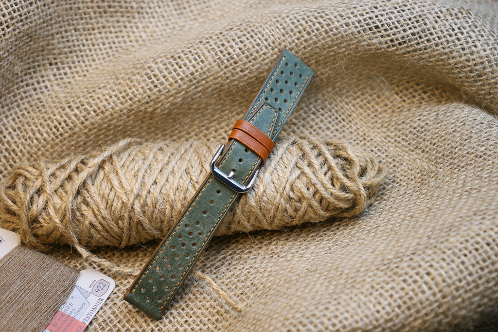 green maya leather watch strap – photo 4
