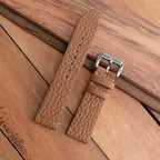 brown togo leather watch strap – photo 4