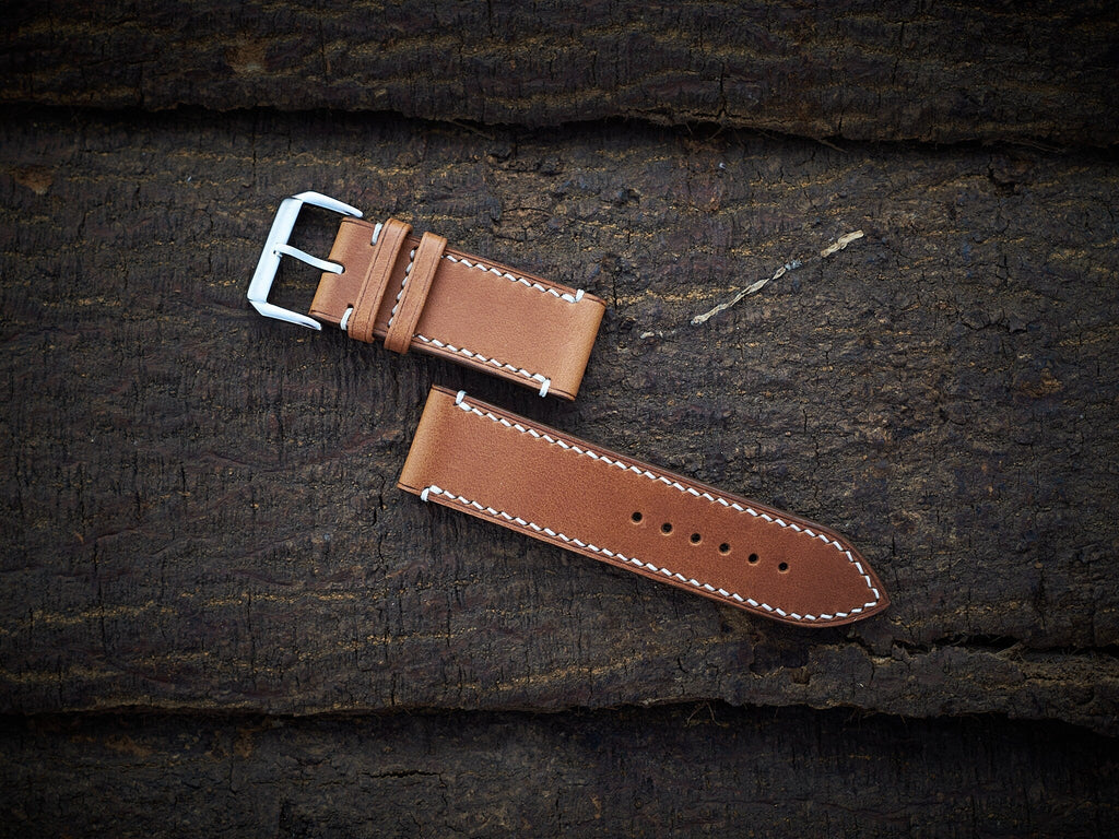 tan brown vachetta leather watch strap – photo 4