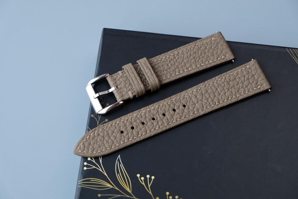 etoupe togo leather watch strap – photo 4