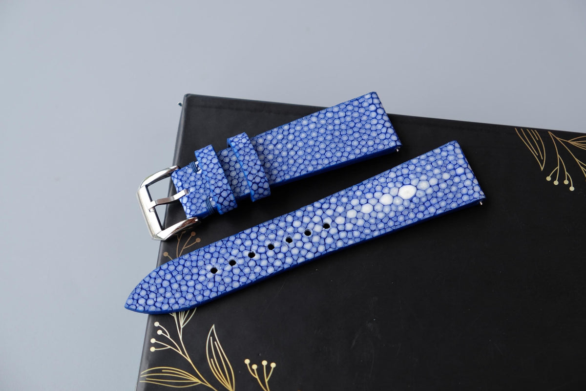blue stingray leather watch strap – photo 4