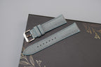light blue gray canvas leather watch strap – photo 4