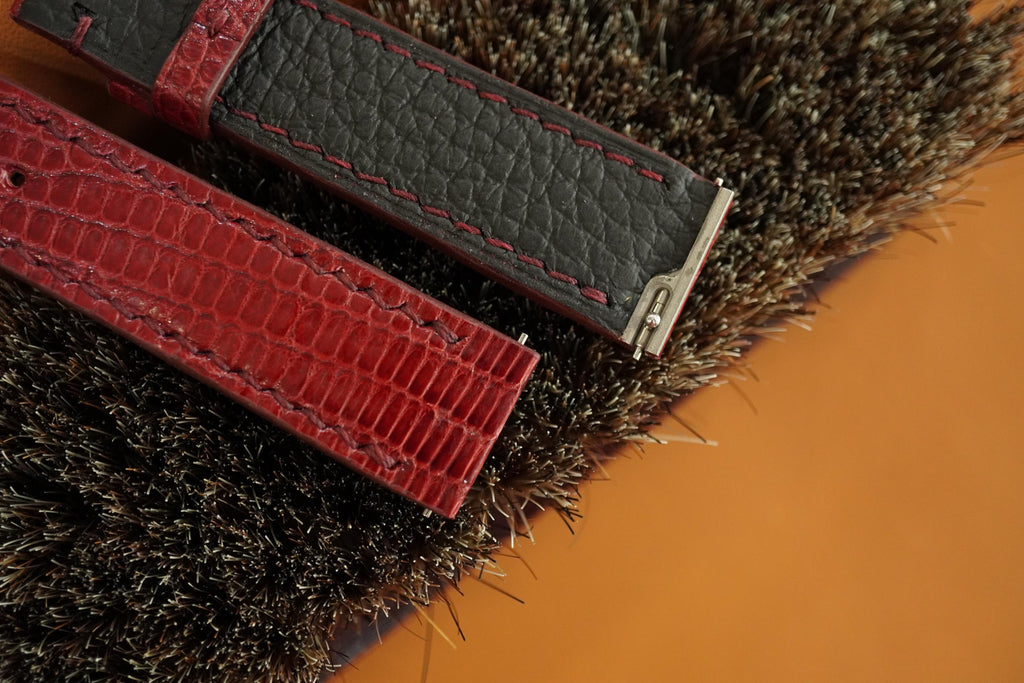 red lizard leather watch strap – photo 4