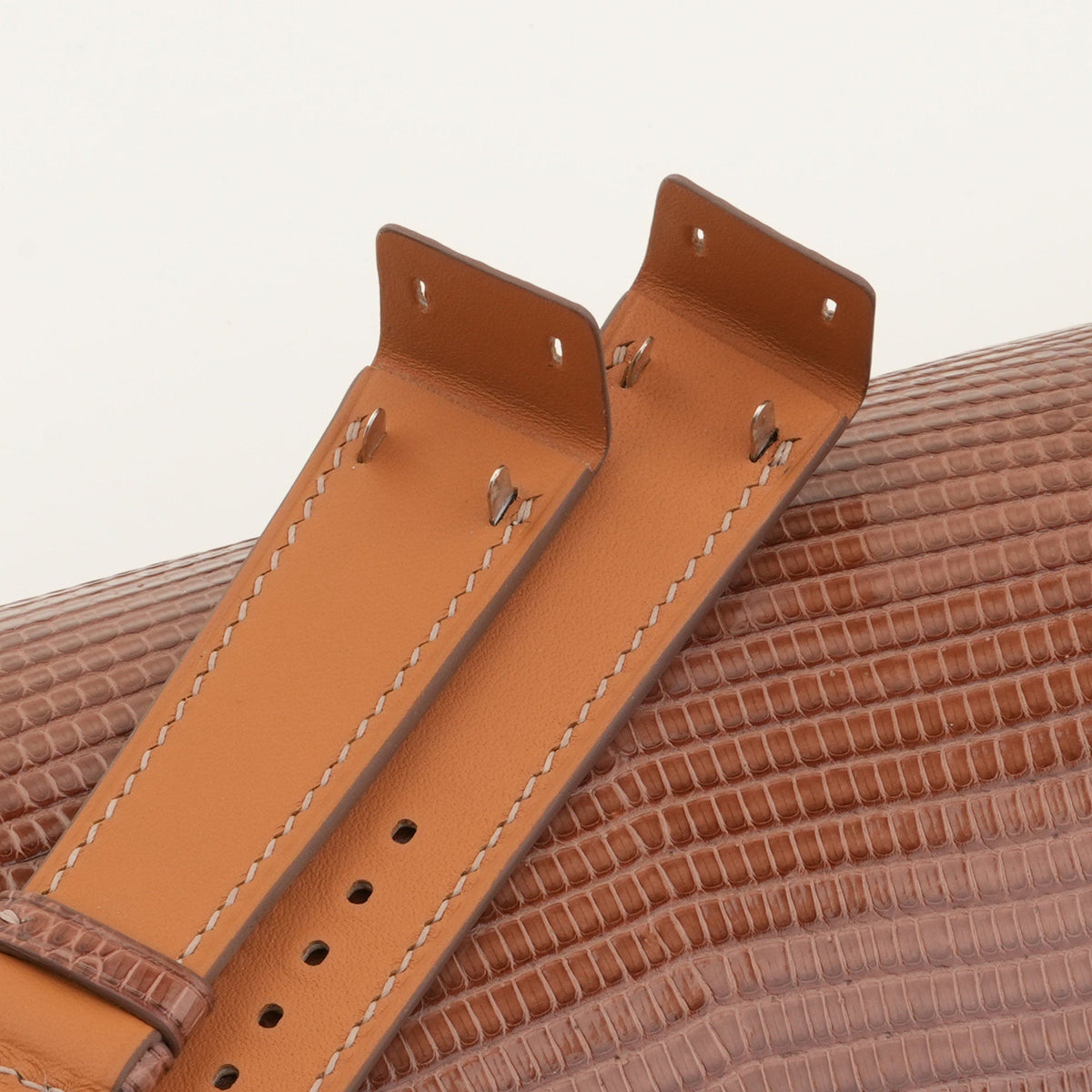 brown lizard leather watch strap – photo 4