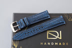 blue shark leather watch strap – photo 4