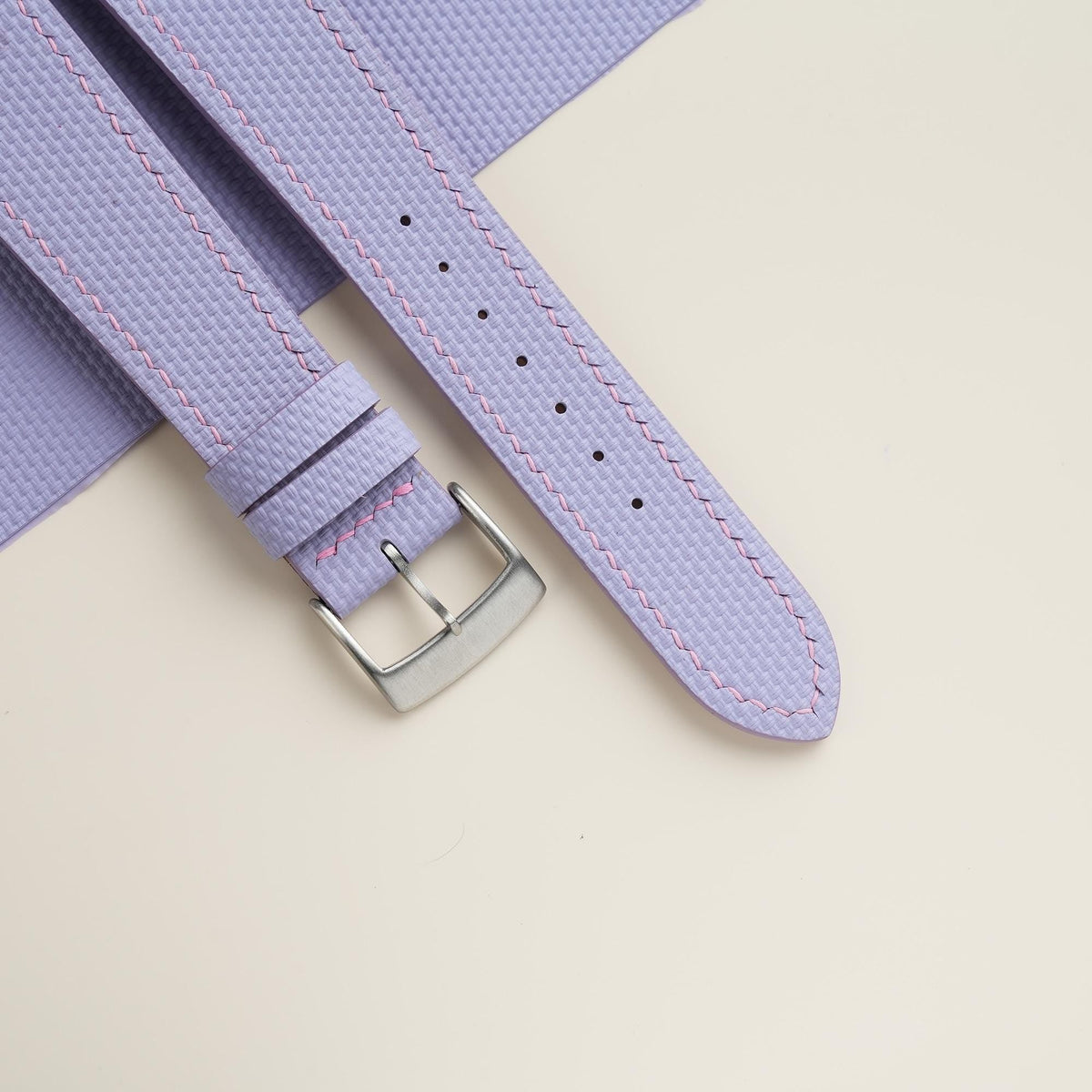 purple sailcloth rubber leather watch strap – photo 4