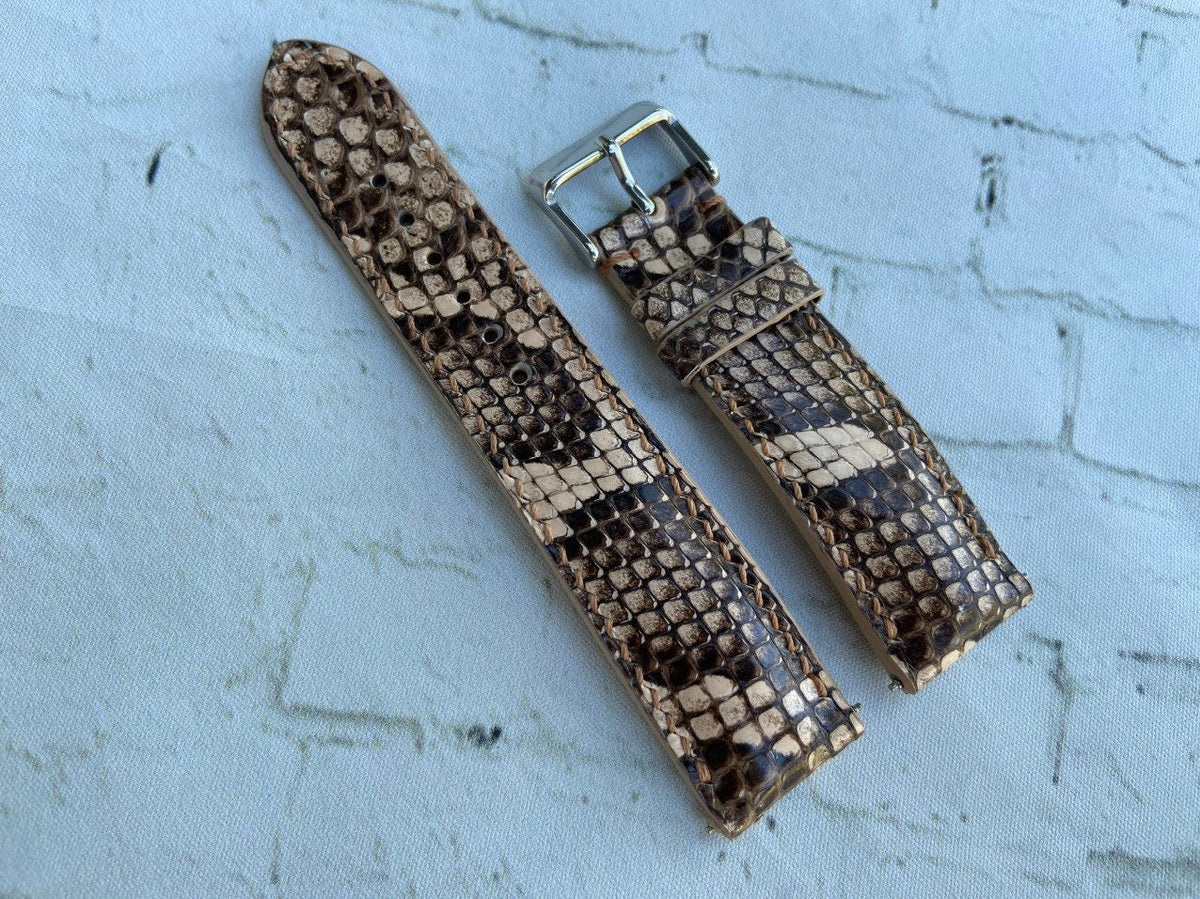 gray python leather watch strap – photo 5