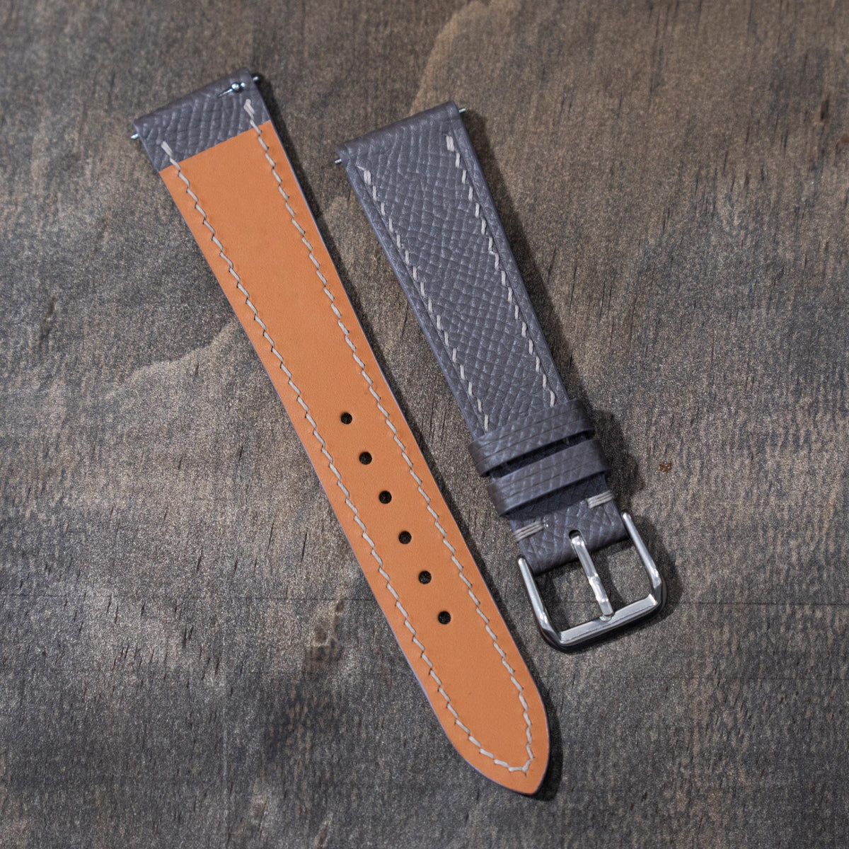 dark grey epsom leather watch strap – photo 5