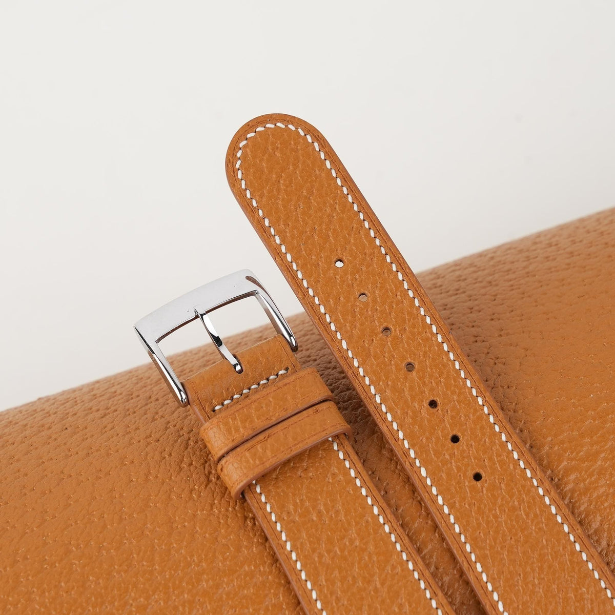 golden peccary leather watch strap – photo 5