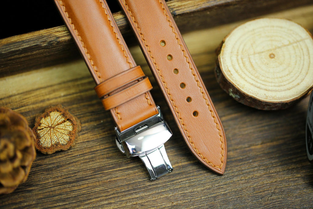 light brown maya leather watch strap – photo 3