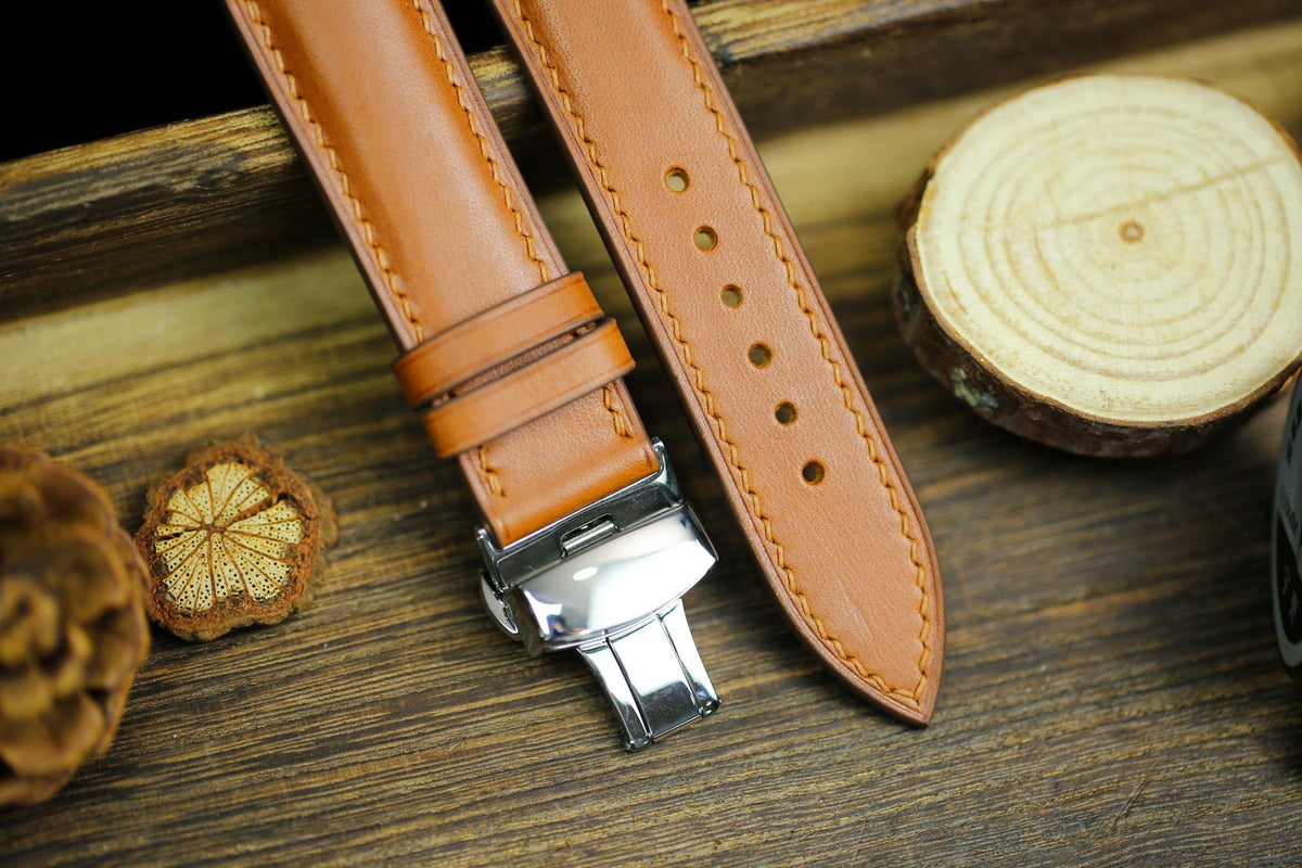 light brown maya leather watch strap – photo 3