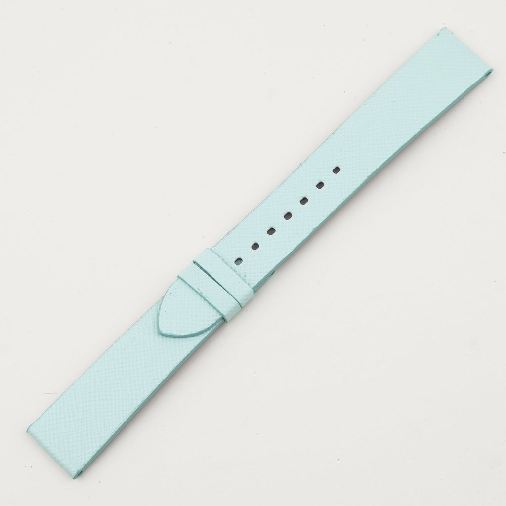 turquoise & red saffiano leather watch strap – photo 5