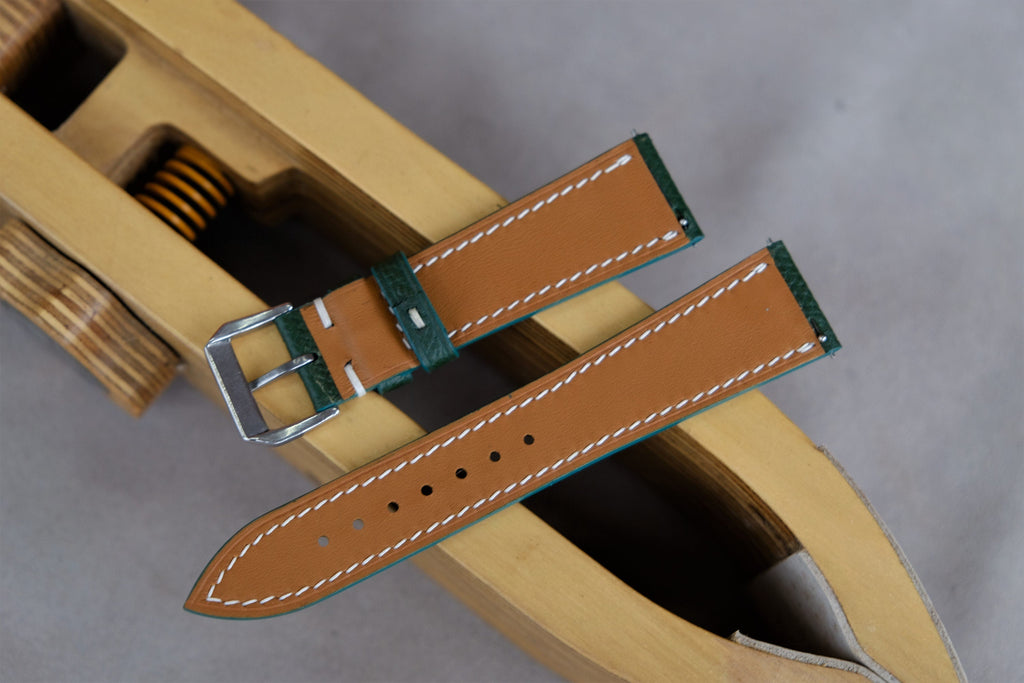 green epsom leather watch strap – photo 5