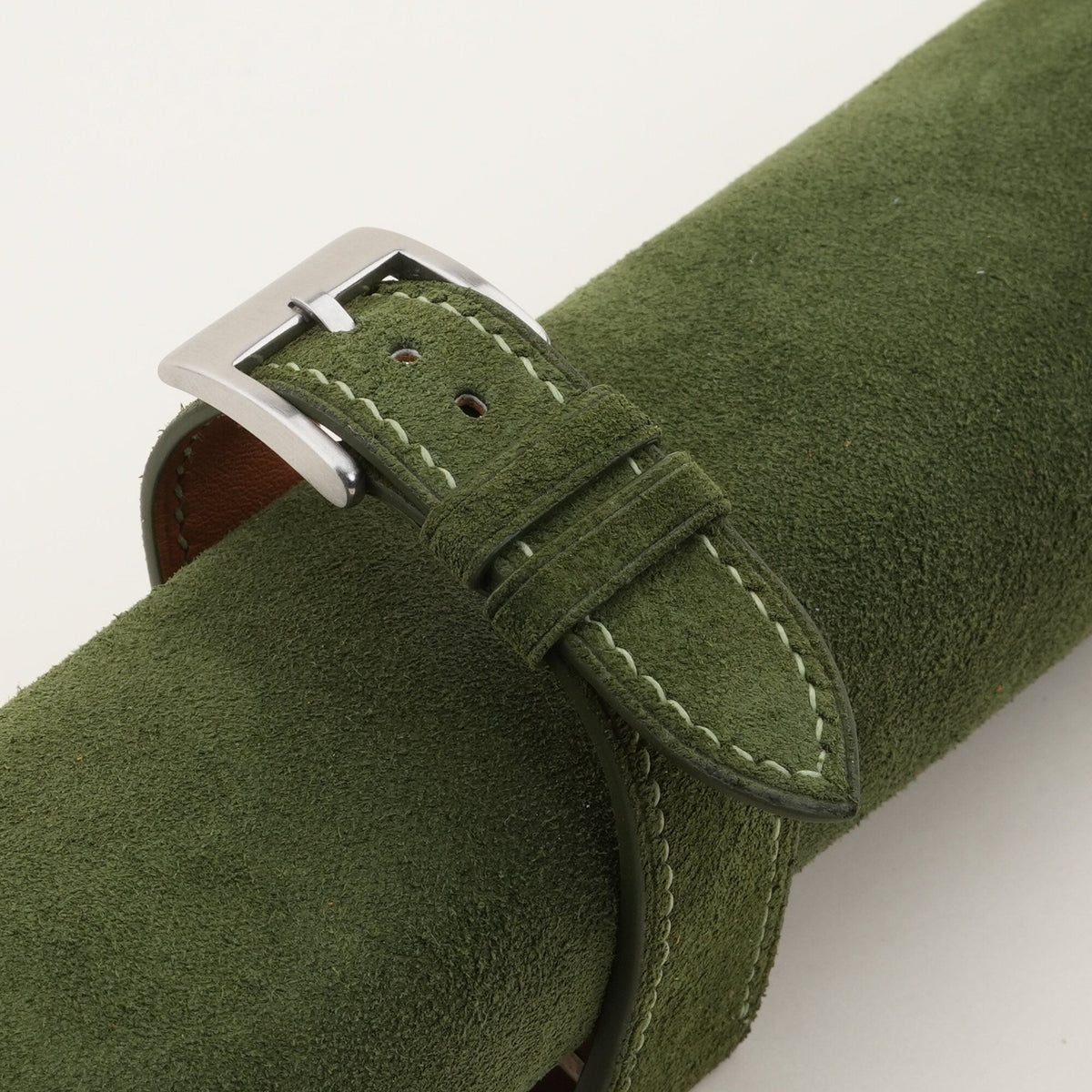 green suede leather watch strap – photo 5