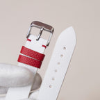 white & red epsom leather watch strap – photo 5