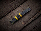 black & yellow vachetta leather watch strap – photo 5