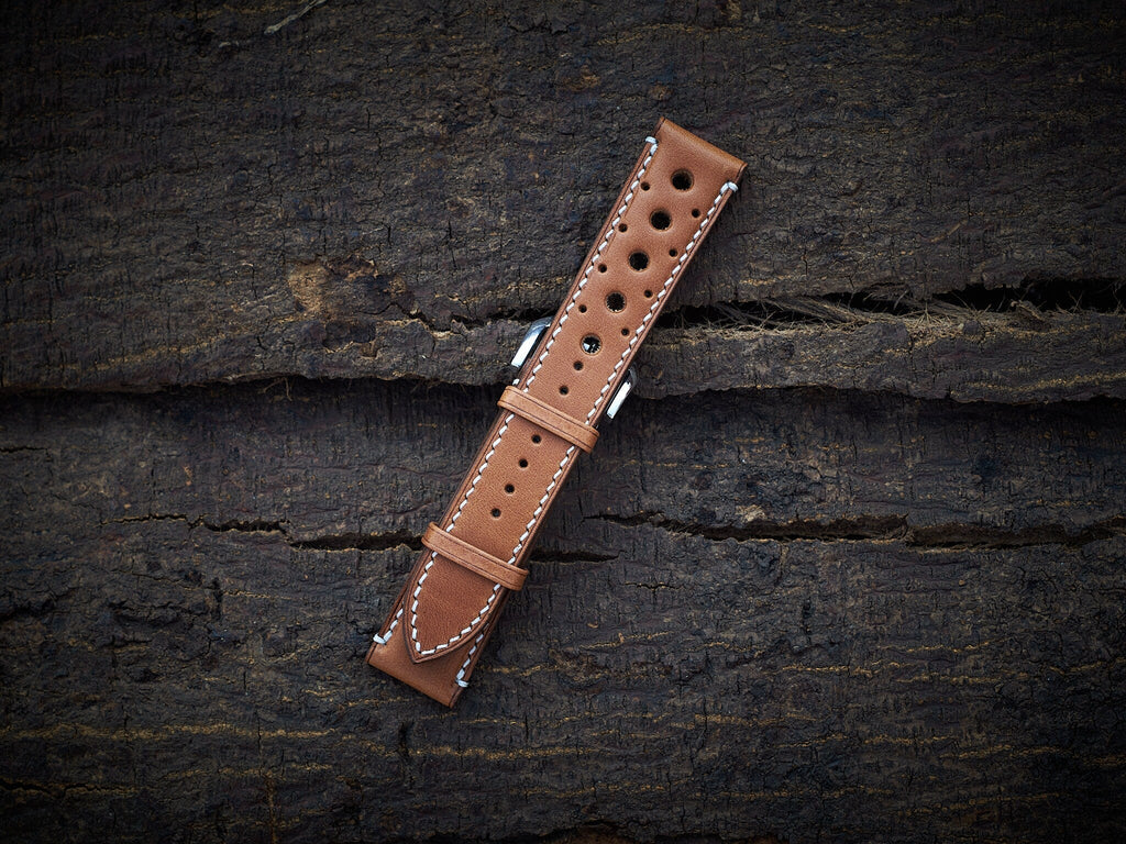 tan brown vachetta leather watch strap – photo 5