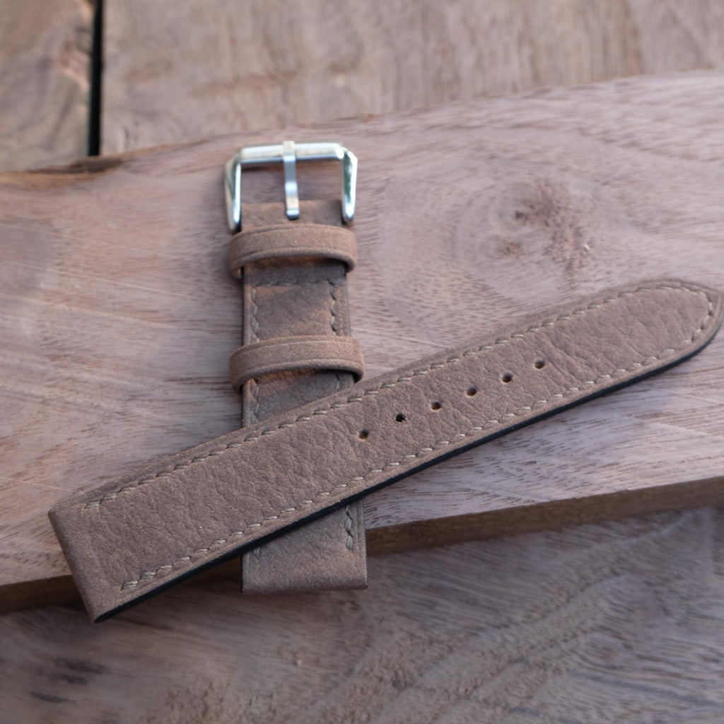 taupe nubuck leather watch strap – photo 5
