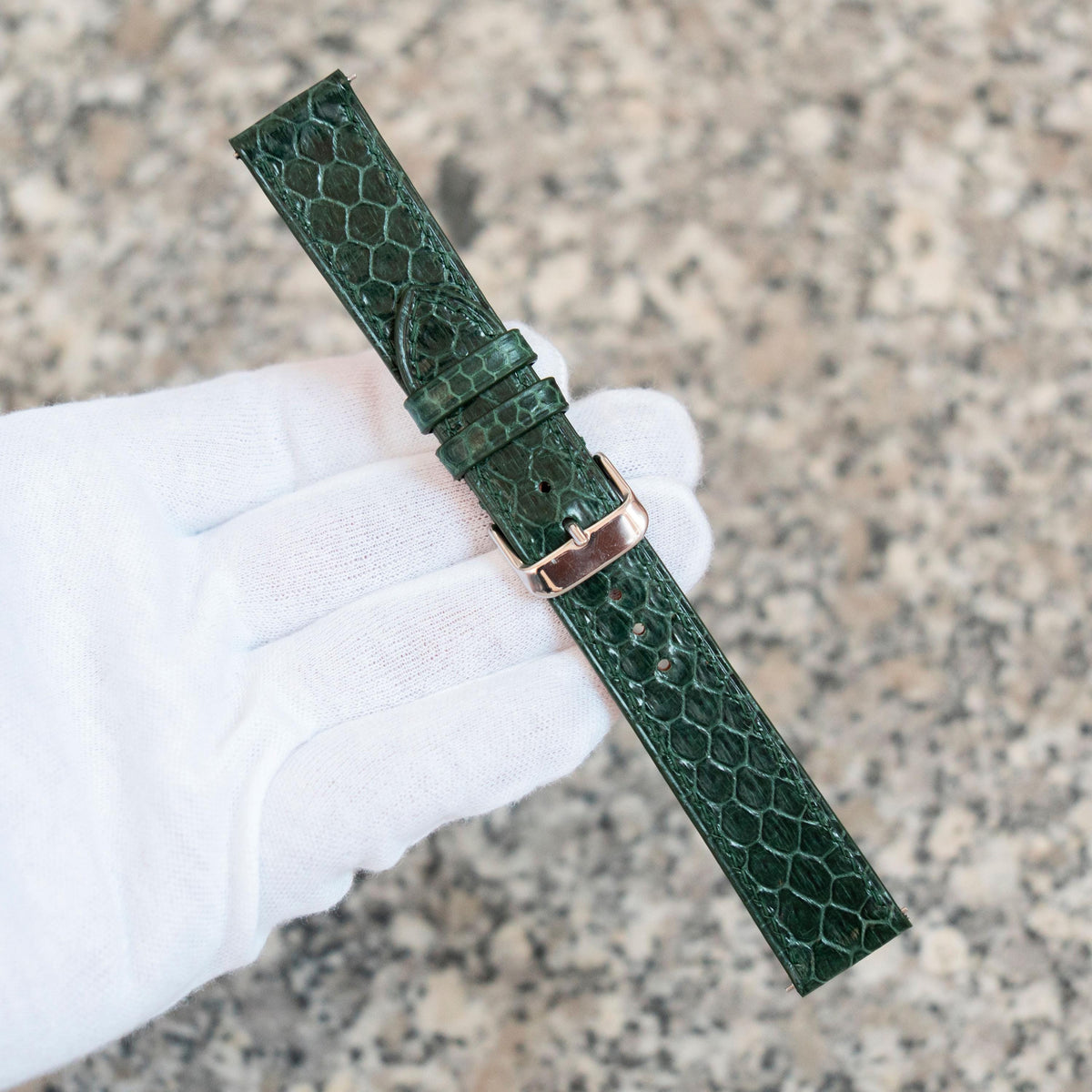 green sea snake leather watch strap – photo 5