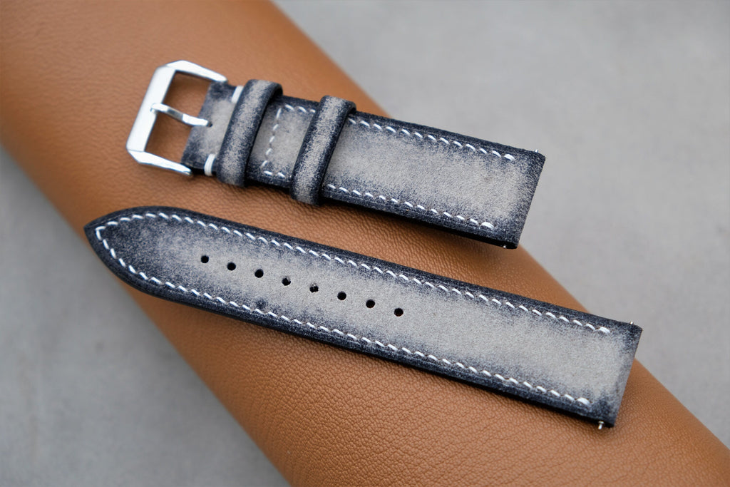dark gray suede leather watch strap – photo 5