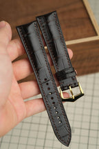dark brown & chocolate alligator leather watch strap – photo 5