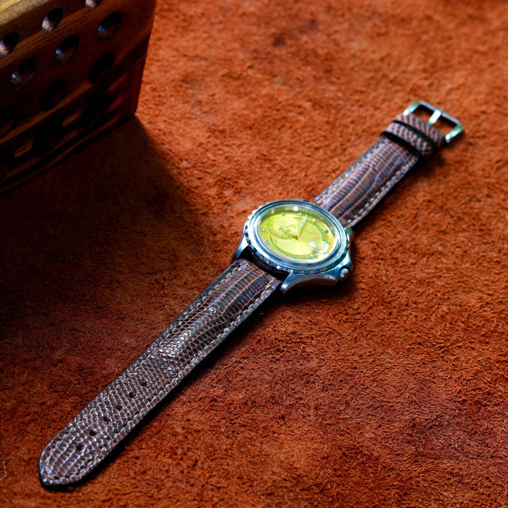 brown lizard leather watch strap – photo 5
