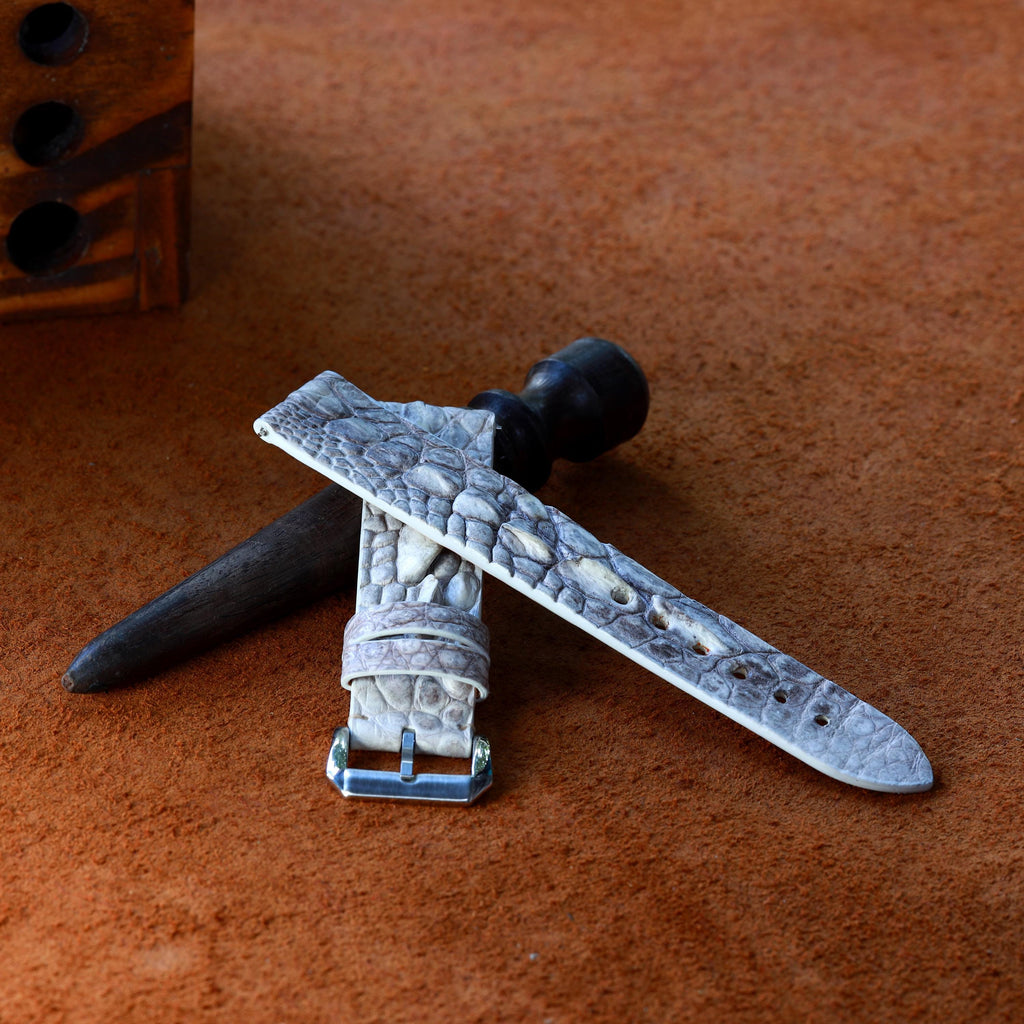 ivory alligator leather watch strap – photo 5