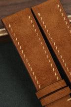 dark brown suede leather watch strap – photo 5