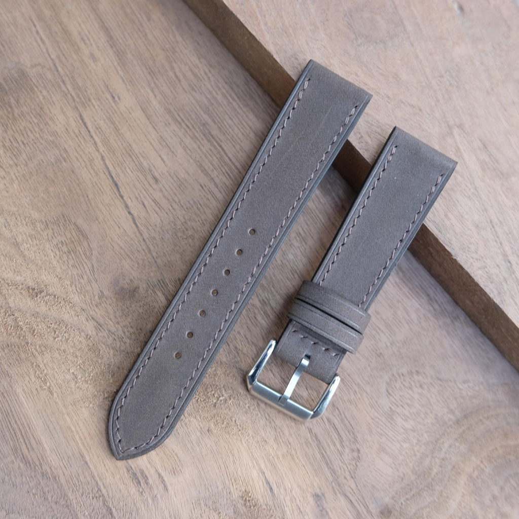 dark brown nubuck leather watch strap – photo 5
