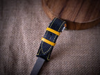 black & yellow vachetta leather watch strap – photo 5