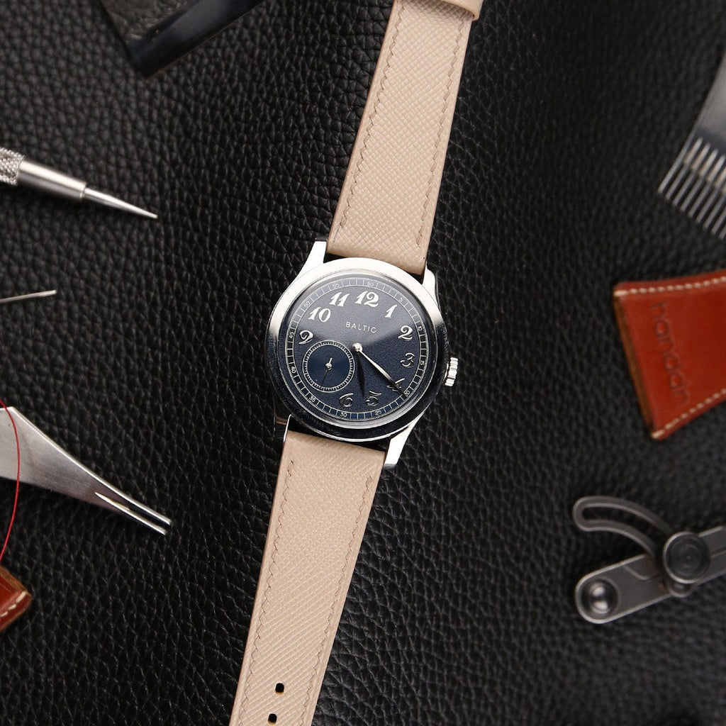 cream saffiano leather watch strap – photo 5