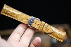 honey ostrich leg leather watch strap – photo 3