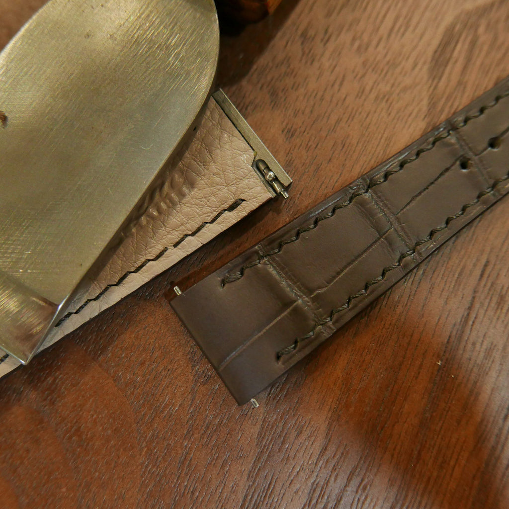 brown alligator leather watch strap – photo 5