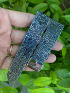 silver stingray leather watch strap – photo 5