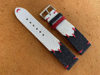 black & white stingray leather watch strap – photo 5