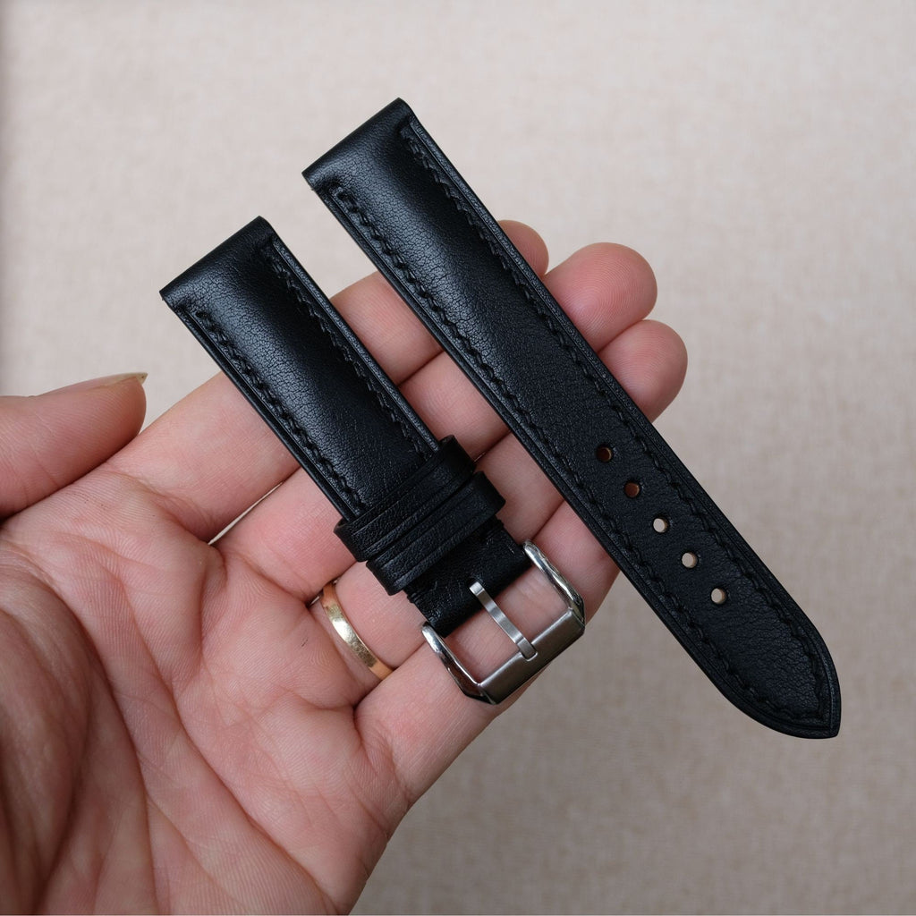 black vachetta leather watch strap – photo 5