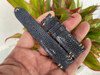 gray black stingray leather watch strap – photo 5