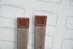 etoupe & brown canvas leather watch strap – photo 4