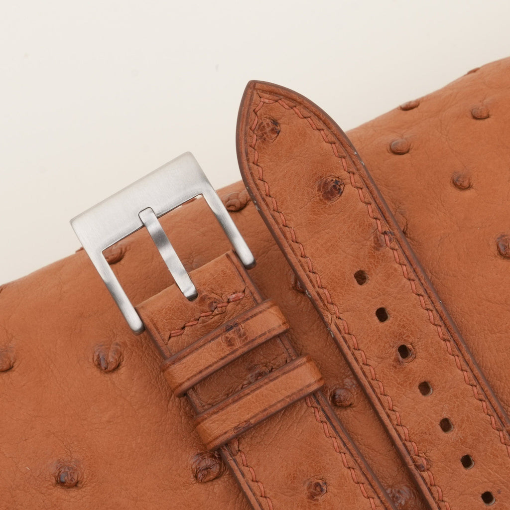brown ostrich leather watch strap – photo 5