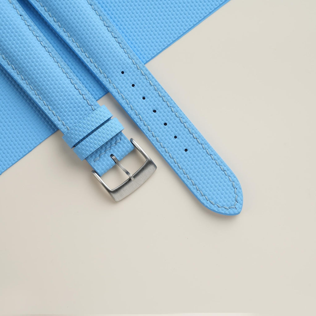 miami blue sailcloth rubber leather watch strap – photo 5