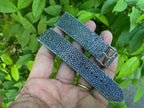 silver stingray leather watch strap – photo 6