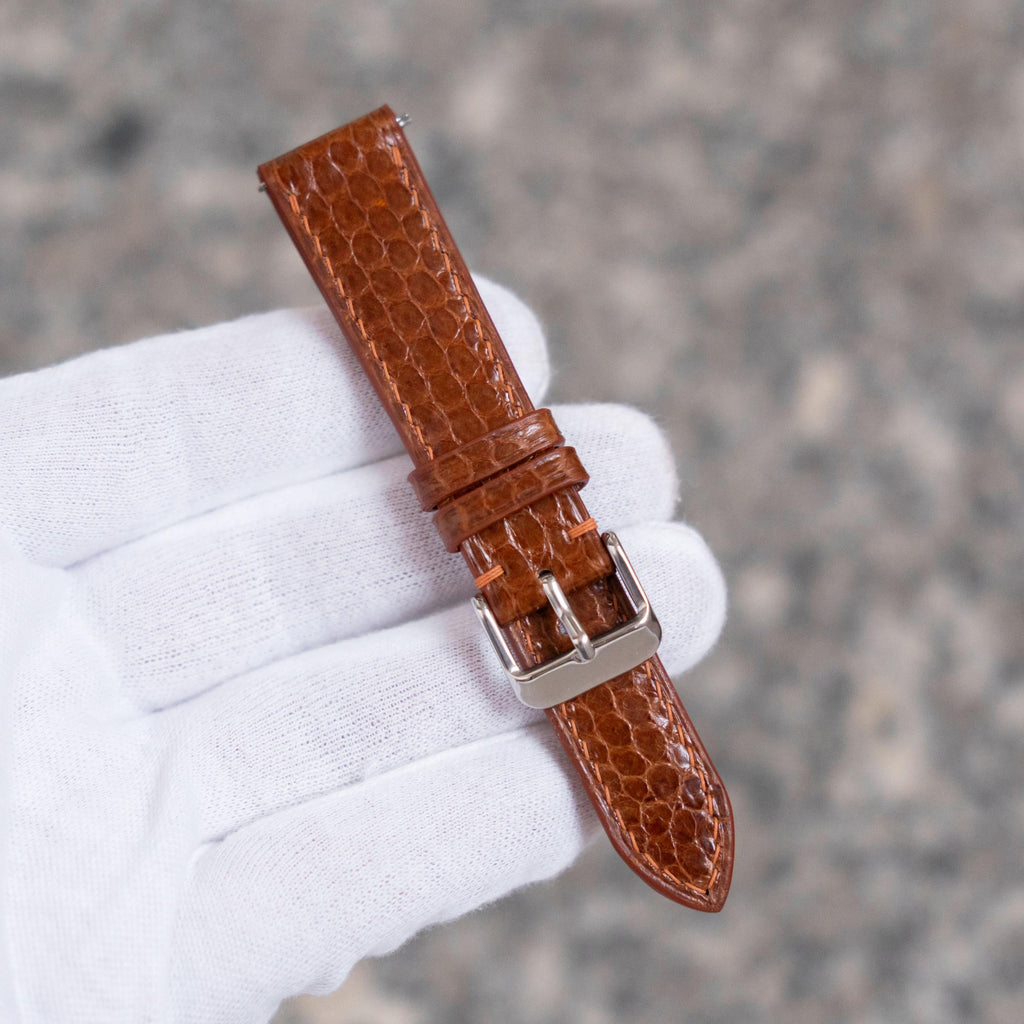 brown sea snake leather watch strap – photo 6